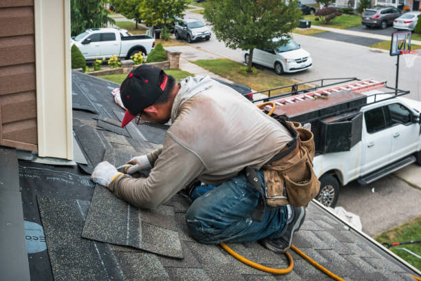 Professional Roof Inspection technician working in Ina, IL